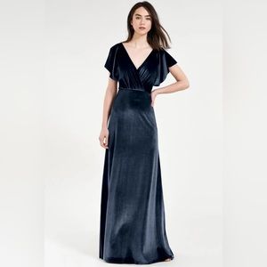 Jenny Yoo Ellis Bridesmaid Dress in French Blue — Altered for 8 month baby bump!